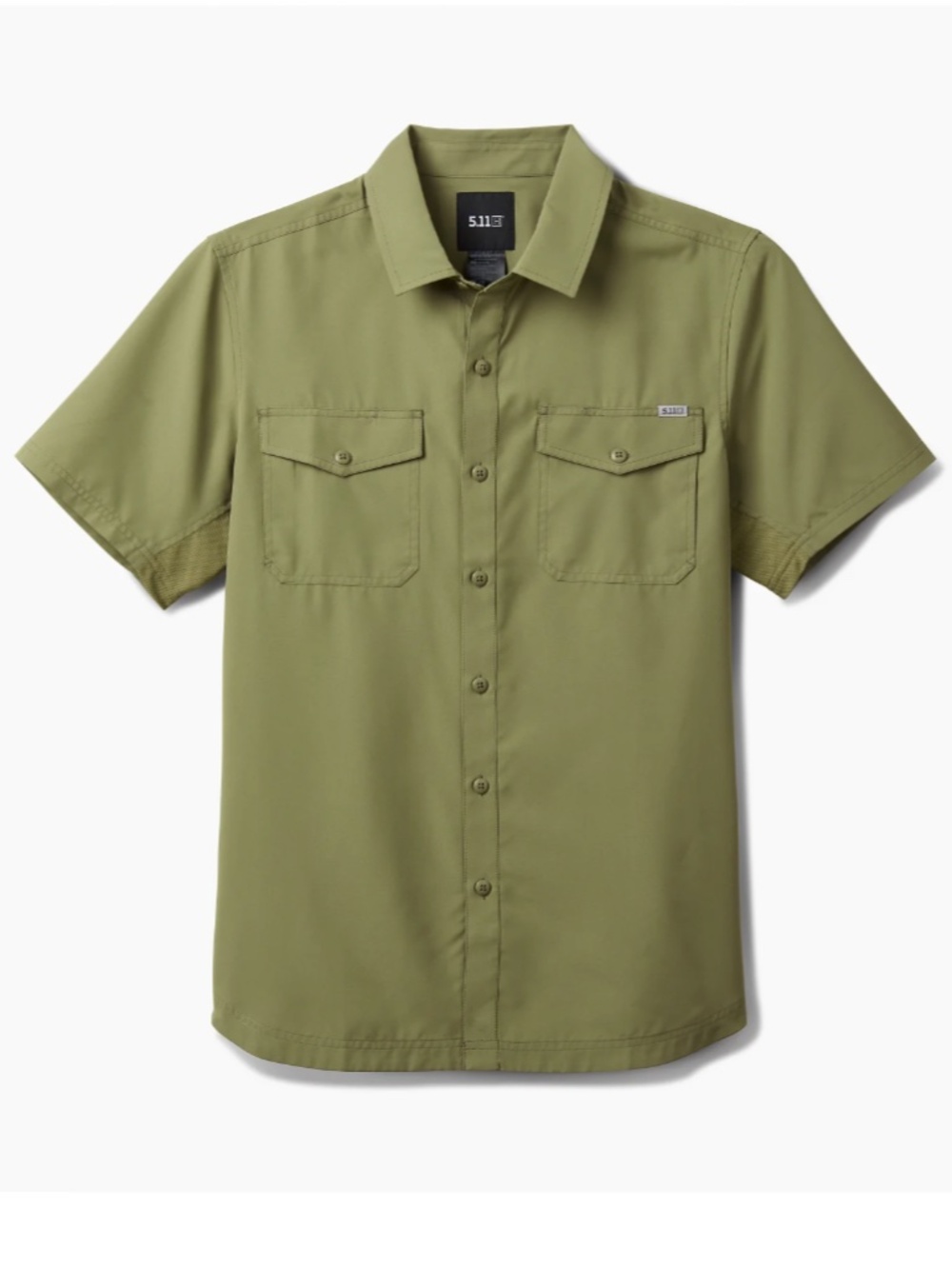 5.11 Tactical Marksman Short Sleeve Shirt UPF 50+ Button Up In Covert Green 2XL